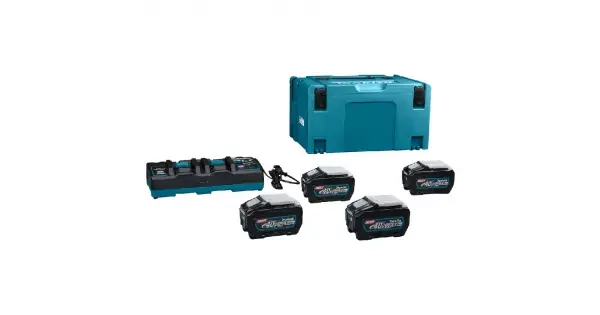 Sada Li-ion XGT 40V 4x5,0Ah + dvojnabíječka DC40RB + Makpac Makita 191U42-2 Cenově Výhodný