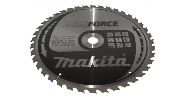 Oblíbený Kotouč pilový dřevo MAKFORCE 355x3x30mm 40Z Makita B-32281