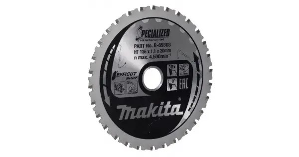 Nejlepší Cena Kotouč pilový ocel Efficut 136x1,1x20mm 30Z Makita B-69303