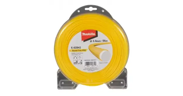 Zlevněný Struna nylonová Pro 3,0mm, 56m, žlutá, kulatá Makita E-02842
