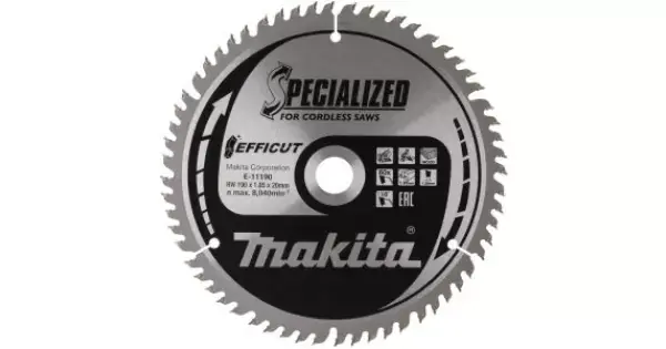 Kotouč pilový dřevo Efficut 190x1.85x20mm 60Z Makita E-11190 Nejprodávanější