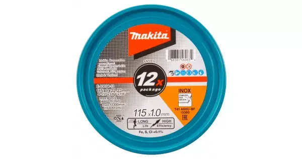 Rychlé Dodání Kotouč řezný nerez 115x1,0x22,23mm A60U, 12ks Makita E-03034-12
