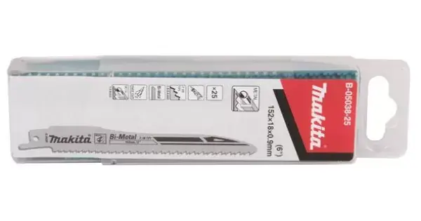 Levný Pilový plátek 25 ks,152mm x 0.9mm x 7-18TPI Makita B-05038-25