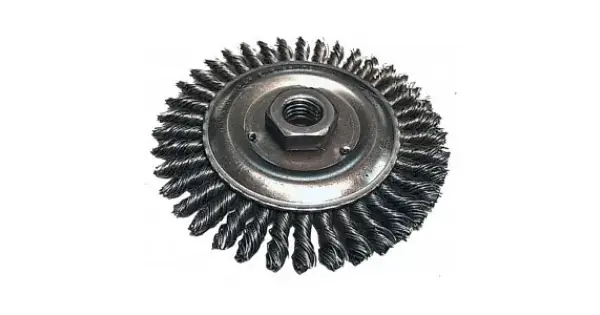 Kotoučový kartáč z ocelového drátu,splétaný drát 0,5mm,100mm Makita D-29555 Super Cena