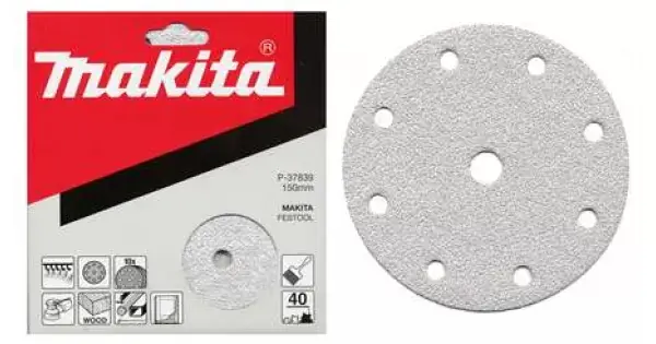 Nejprodávanější Papír brusný suchý zip 150mm 9 děr K400, 10ks Makita P-37932