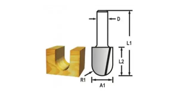 Žlábkovací fréza stopka 8 mm,12,7x19x51 mm Makita D-47852 Autentický