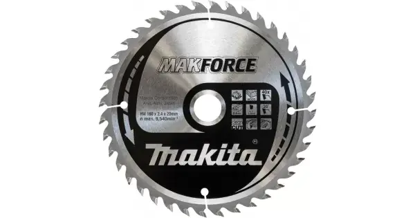Kotouč pilový dřevo MAKFORCE 165x2,4x30mm 40Z Makita B-32306 Sezónní Sleva