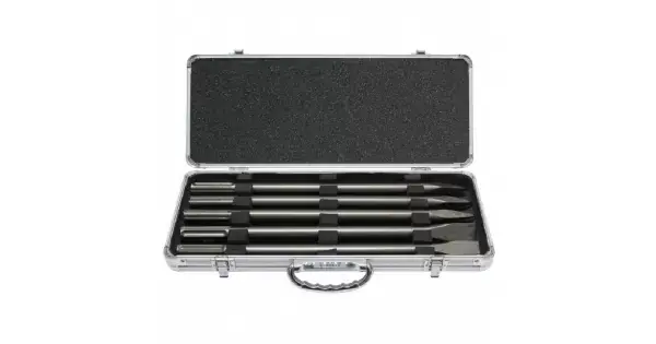 Sada SDS-Max v Al kufru, 3x špičák 400mm, 2x Sekáč plochý 25x400mm Makita D-40618 Rychlé Dodání