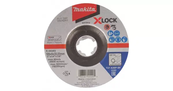 Kotouč brusný ocel X-Lock 125x6x22,23mm Makita E-00393 Zlevněný
