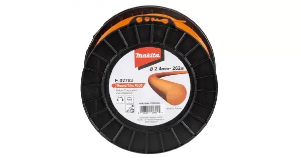 Struna nylonová Plus 2,4mm, 262m, oranžová, kulatá Makita E-02783 Nízká Cena