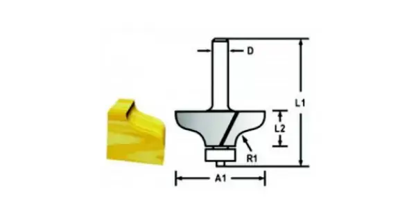 Profilová fréza s ložiskem stopka 8 mm,31,8x12,7x56 mm Makita D-48773 Ihned K Objednání