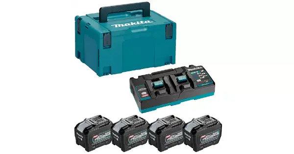 Sada Li-ion XGT 40V 4x8,0Ah + dvojnabíječka DC40RB + Makpac Makita 1910A8-3 Nakupujte Hned