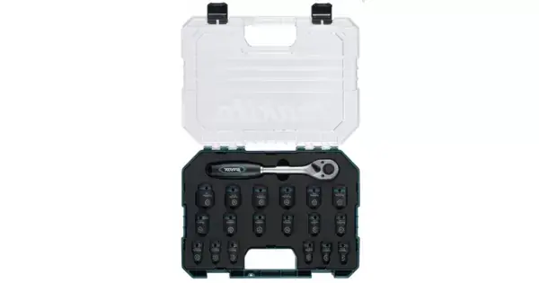 Výprodej Sada nástrčných klíčů čtyřhran 1/2" IMPACT BLACK 19 ks v plastové krabičce Makita E-30069