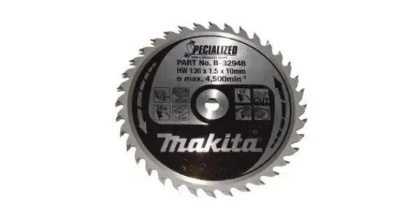 Kotouč pilový dřevo SPECIALIZED 136x1.5x10mm 36Z pro aku pily Makita B-32948 Horká Nabídka