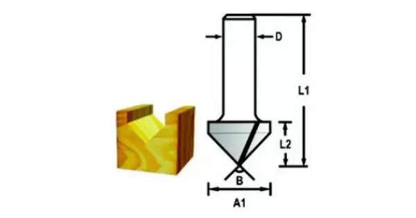 Drážkovací fréza tvaru V stopka 12 mm, 15,9x12,7x51 mm Makita D-47927 Koupit Online