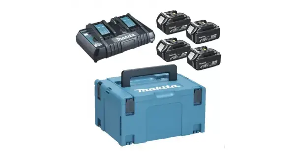 Sada 4 akumulátorů 18V BL1850B + nabíječka Makita 197626-8 Omezená Nabídka