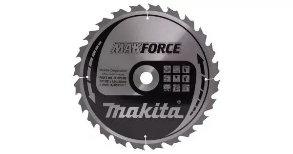 Cenově Výhodný Kotouč pilový dřevo MAKFORCE 355x3x30mm 24Z Makita B-32188