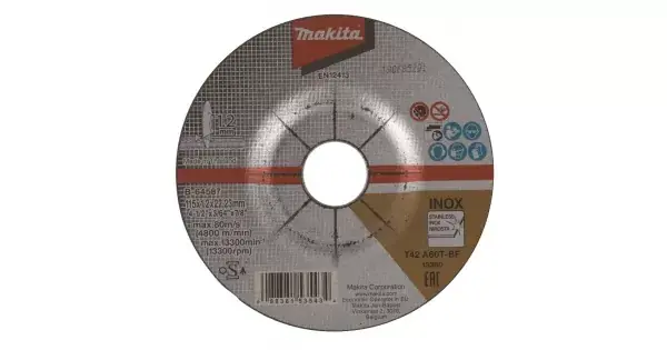Must-Have Kotouč řezný nerez 115x1,2x22mm Makita B-64587