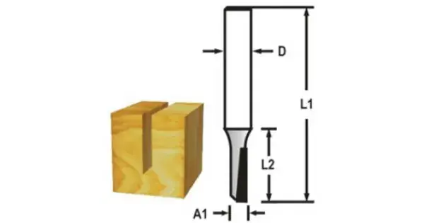 Drážkovací fréza 1 břit stopka 8 mm, 3x13x51 mm Makita D-47379 Aktuální