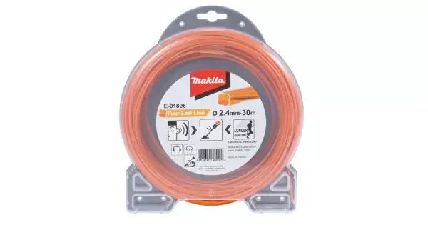 Výprodej Struna nylonová speciální pro aku stroje 2,4mm, oranžová, 30m Makita E-01806
