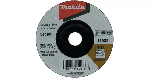 Oblíbený Kotouč brusný nerez 100x6x16mm Makita A-80852