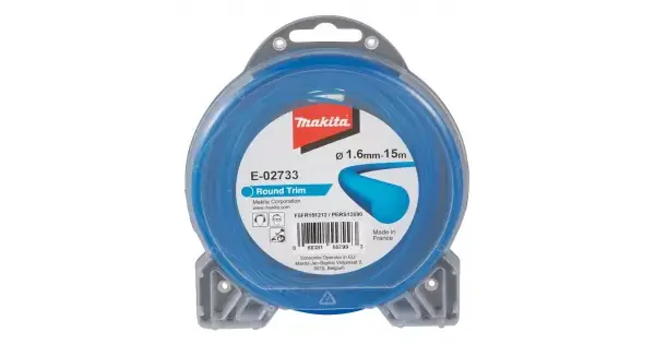 Nová Kolekce Struna nylonová 1,65mm, 15m, modrá, kulatá Makita E-02733