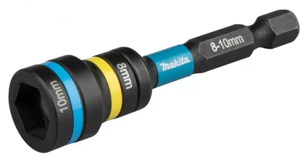 Expresní Doručení Klíč nástrčný 2v1 s držákem šestihran 65mm, IMPACT BLACK 8-10mm Makita E-29789
