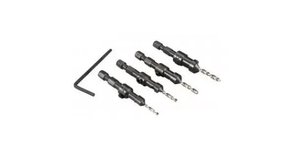 Sada vrtáků šestihran 1/4" se záhlubníkem 4 ks v plastové krabičce Makita D-73455 Nejprodávanější
