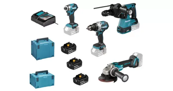 Aku sada DGA504+DHR243+DHP489+DTD173 Li-ion LXT 18V/5,0Ah Makita DLX4195JX1 Novinka