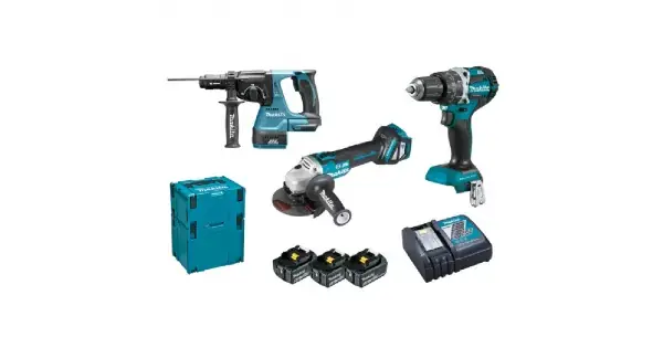 Výprodej Aku sada DHP484+DGA513+DHR243 Li-ion LXT 18V 3x5,0Ah Makita DLX3119TJ