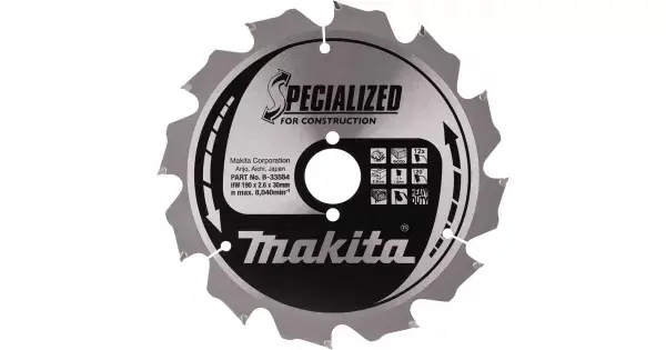 Oblíbený Kotouč pilový dřevo SPECIALIZED konstrukce 190x2,6x30mm 12Z Makita B-33554