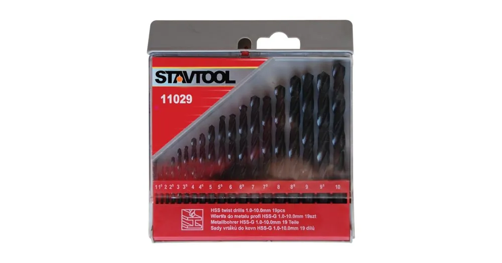 XTLINE STAVTOOL / Sada vrtáků do kovu černé HSS-R PVC obal Jen Po Omezenou Doba