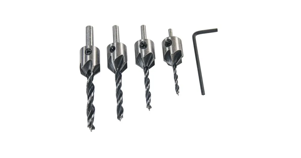 Originální XTLINE STAVTOOL P11145 / Sada vrtáků do dřeva se záhlubníkem 4 díly - 3-6 mm, blistrový obal