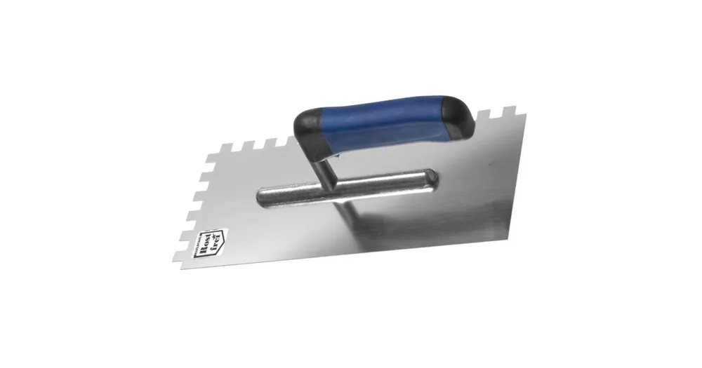 XTLINE STAVTOOL ZN31 / Hladítko nerezové zubové, soft grip, 270x127mm Výhodná Nabídka
