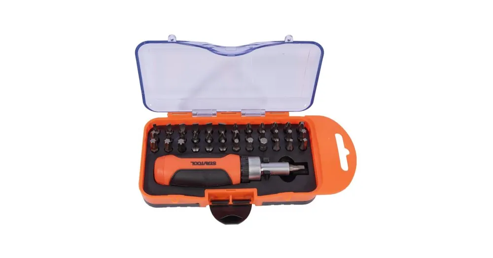 Ověřený XTLINE STAVTOOL / Sada bitů s ráčnovým šroubovákem - 1/4” 38 dílů