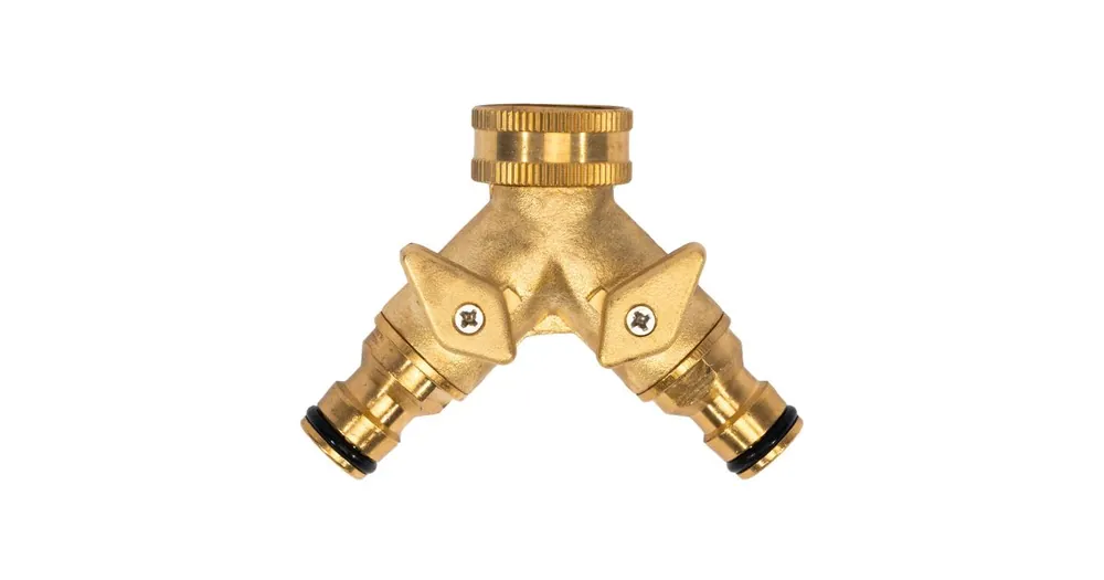 Pouze Dnes XTLINE SB3030 / Rozdvojka s ventily pro 2 mosazné rychlospojky 3/4"