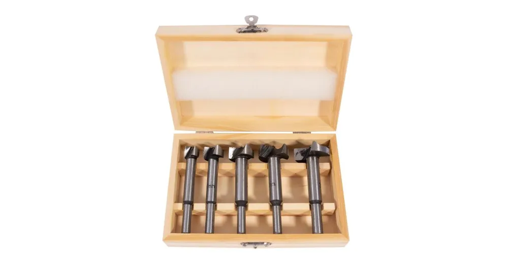 XTLINE STAVTOOL P11135 / Sada sukovníků do dřeva 5 dílů - 15-35 mm, dřevěný box Bezpečná Platba