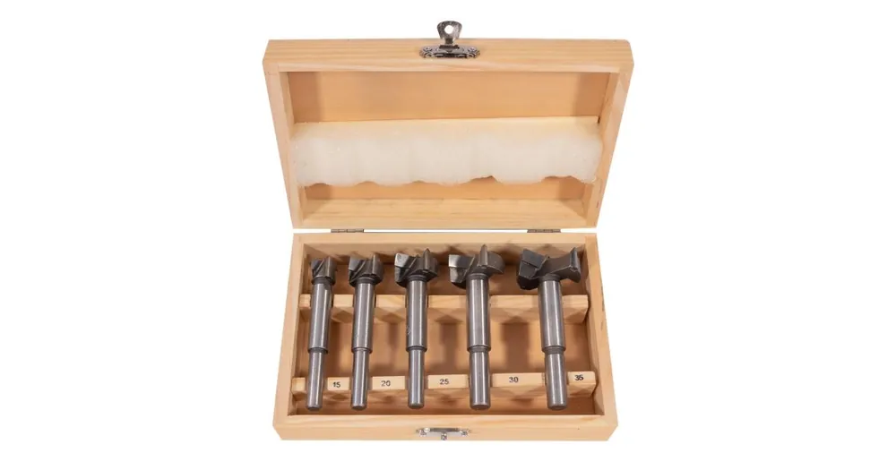 XTLINE STAVTOOL P11135/SK / Sada sukovníků do dřeva s SK plátky 5 dílů - 15-35 mm, dřevěný box Speciální Cena