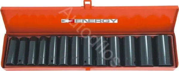 13 Dílná sada rázových klíčů - 6 hranné - 1/2" ENERGY Dokud Zásoby Vydrží