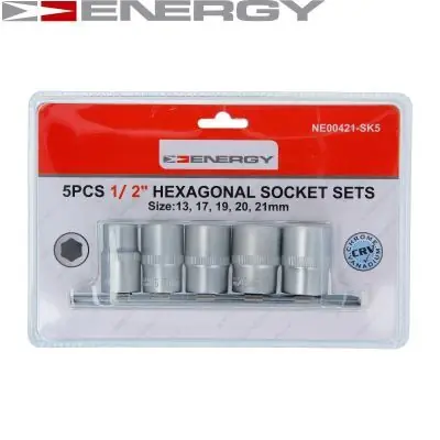 Sada nástrčných klíčů 1/2" 5ks ENERGY NE00421-SK5 Bezpečná Platba