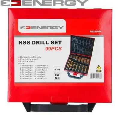 Cenový Hit Sada vrtáků do kovu 99ks ENERGY NE00464