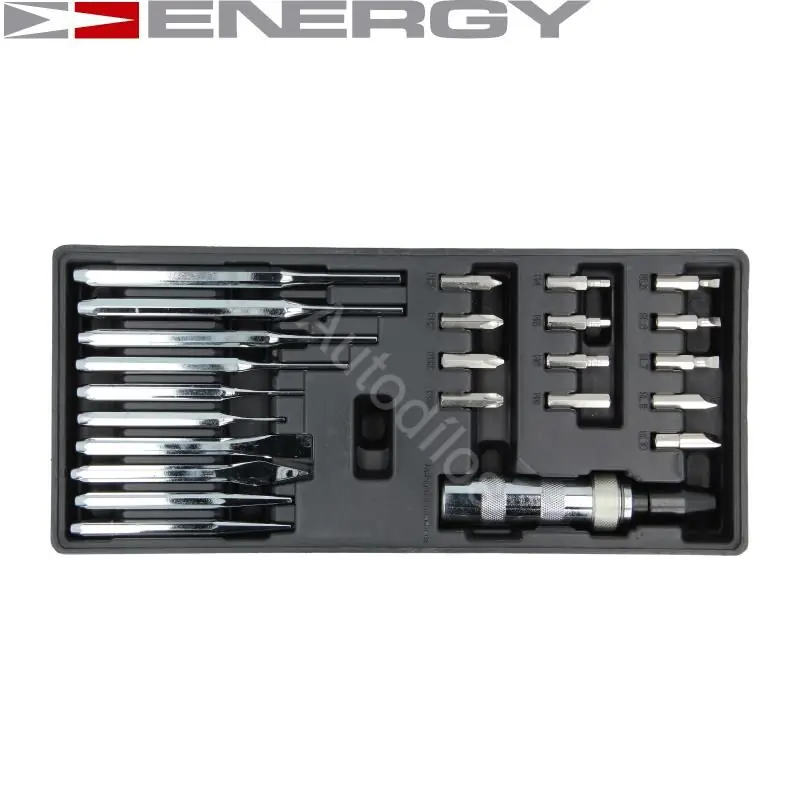 Cenový Hit Úderový šroubovák + 13 bitu + průbojníky a sekáče ENERGY