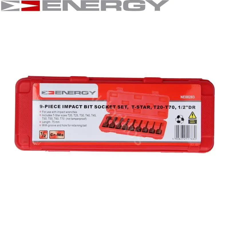 Vrácení Zdarma Sada kovaných bitů pro rázové utahováky T-STAR1/2" ENERGY