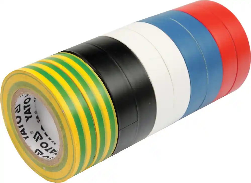 Vrácení Zdarma Páska izolační 19 x 0,13 mm x 20 m barevná YATO 10 kusů