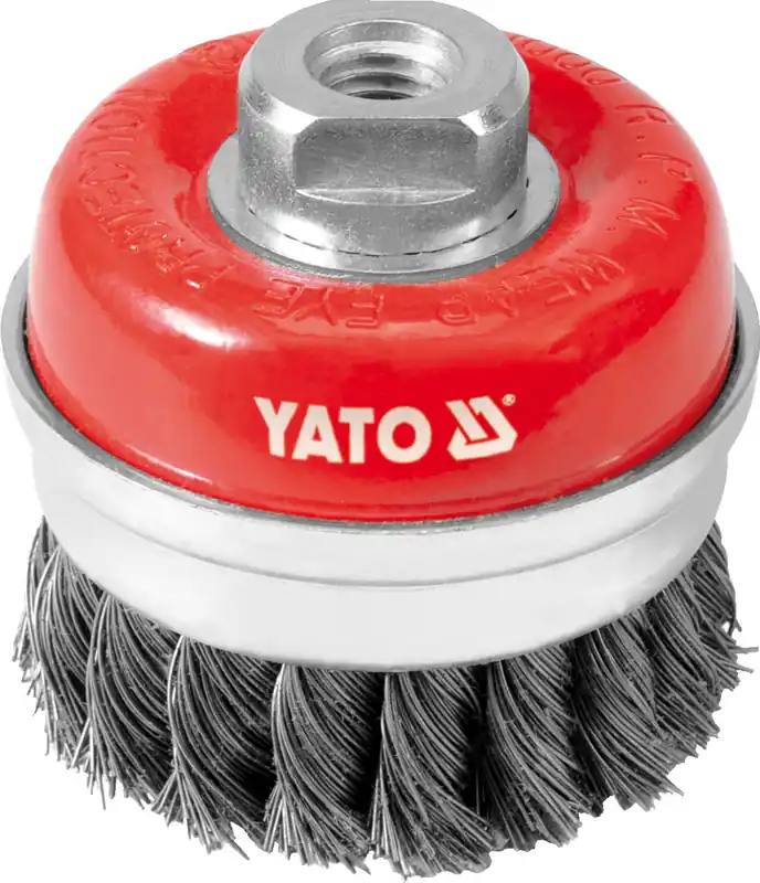Kartáč drátěný čelní M14 x 75 mm INOX Yato YT-4768 Časově Omezené