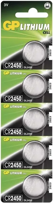 GP Lithium knoflíková baterie CR2450/5 (5ks) Sleva