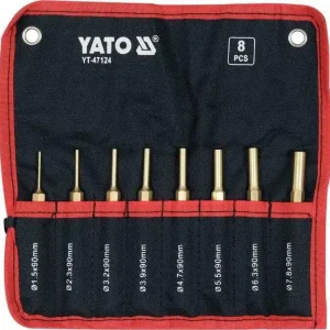 Akce Sada vyrážečů 8 ks, 90 mm, mosaz Yato YT-47124