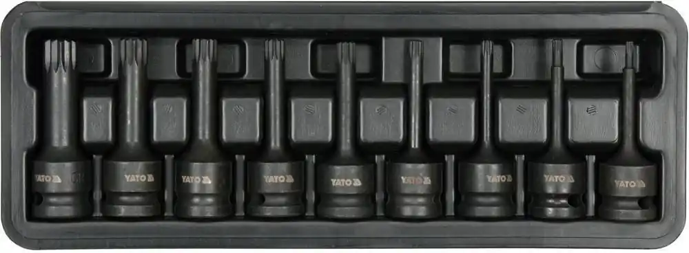 Jen Po Omezenou Doba Nárazové bity SPLINE 1/2" sada 9 ks YATO YT-10691