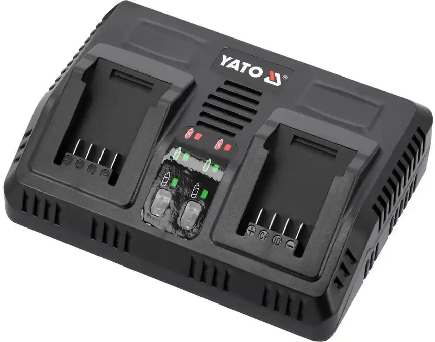 Autentický Nabíječka na 2x AKU baterie 18 V, 2.2 A Yato YT-828499