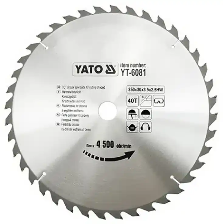 Speciální Cena Kotouč na dřevo 350 x 30 mm 40z Yato YT-6081